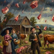 1876'da Kentucky'e Yağmur Gibi Yağan Gizemli Çiğ Et Parçaları Neyin Nesiydi?