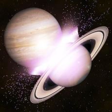 Gaz Devi Gezegenler Jüpiter ve Satürn Kafa Kafaya Çarpışırsa Neler Olur?