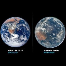 Dünya'nın 54 Sene Arayla Uzaydan Çekilen, İnsanı Düşüncelere İten Fotoğrafları