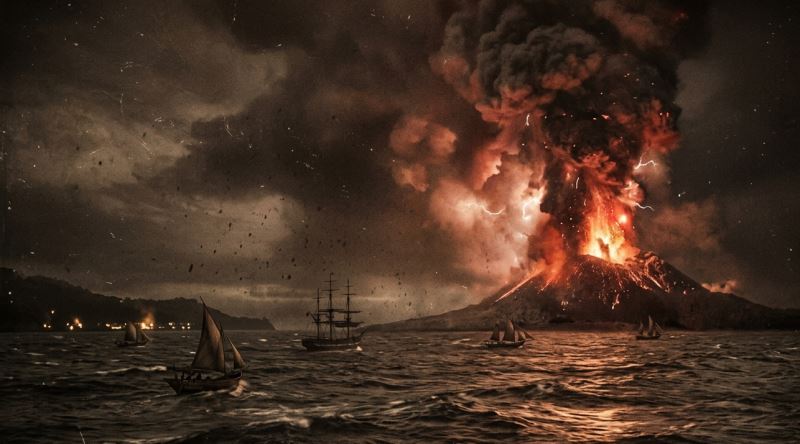 36 Bin İnsanın Ölümüne Neden Olan Büyük Doğa Olayı: 1883 Krakatoa Patlaması