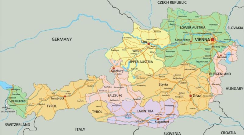 Avusturya'nın, Coğrafya Nedeniyle Birbirinden Çok Farklı Olan 9 Eyaleti ve Özellikleri