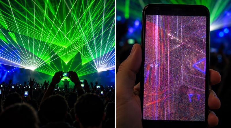 Konser Lazerleri Telefon Kamerasında Neden Kalıcı İzler Bırakabiliyor?
