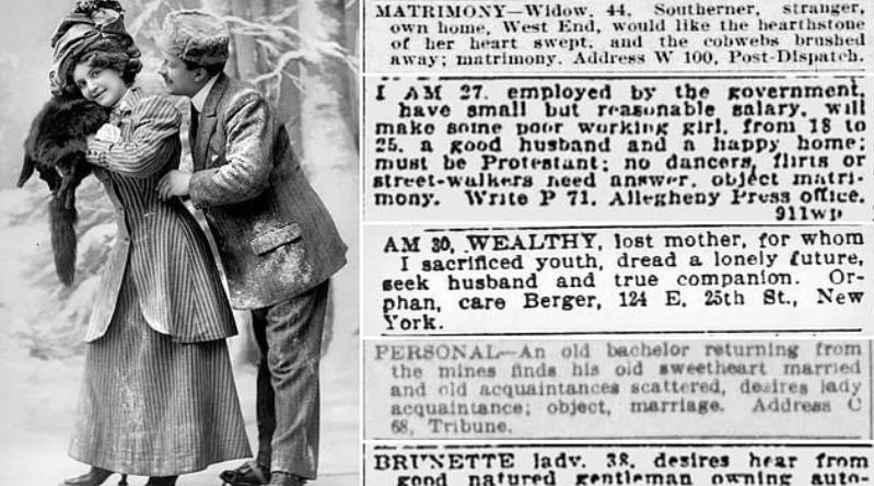Eski Zamanların Tinder'ı: 1800'lerde Eş Bulmak İçin Gazetelere İlan Vermek