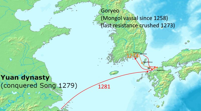 Japonya'nın Şaka Maka Moğol İstilasından 2 Defa Tayfun Sayesinde Kurtulması