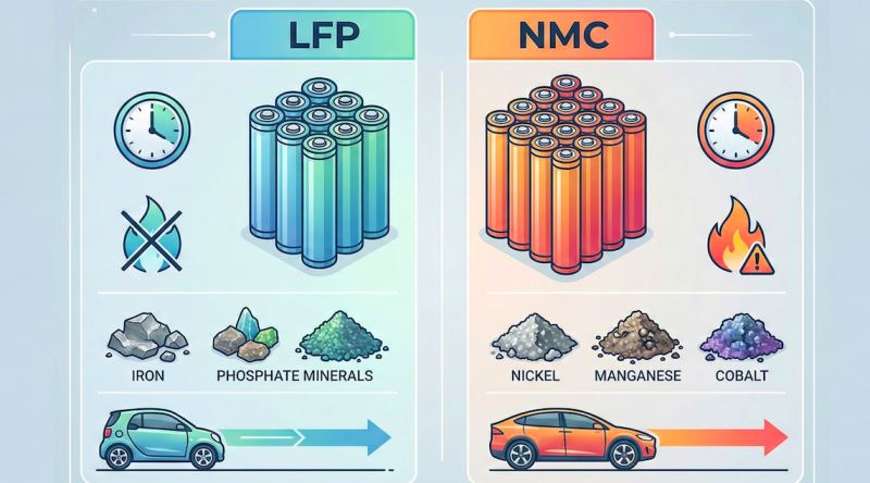 Elektrikli Araç Alacak Herkesin Bilmesi Gereken Karşılaştırma: LFP vs NMC Batarya