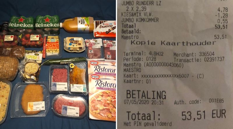 Hollanda'da Yapılan Bir Market Alışverişi Fişi ve Muadil Ürünlerin Türkiye Kıyası