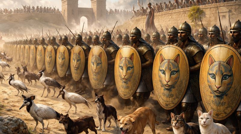 Perslerin, Şeytanın Aklına Gelmeyecek Bir Yöntemle Mısır'ı Fethettiği Pelusium Savaşı